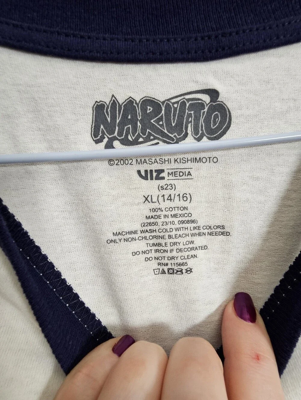 Naruto Uzumaki short sleeve crewneck graphic tee shirt boys kids youth XL 14 16